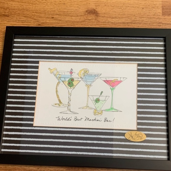 Worlds Best Martini Bar Glass Print - Picture 1 of 2